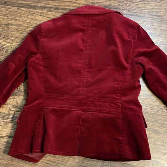 Talbots Burgundy Double-Breasted Jacket - Picture 9 of 9